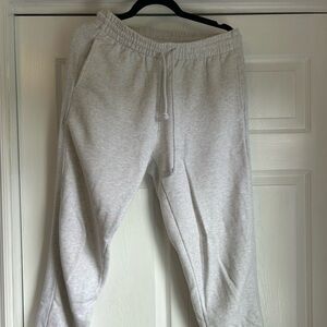 Grey Aritzia cozy fleece boyfriend sweatpants